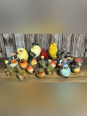 Ganz Resin Birds - Lot of 19 - Cardinal - Bluebird